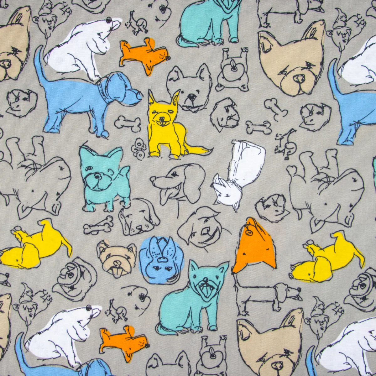 Giesse Scampoli Tovaglie Fantasia>HALF PANAMA LITTLE DOGS
