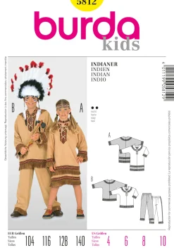 Cartamodelli Burda Neonati|Bambini>INDIANI