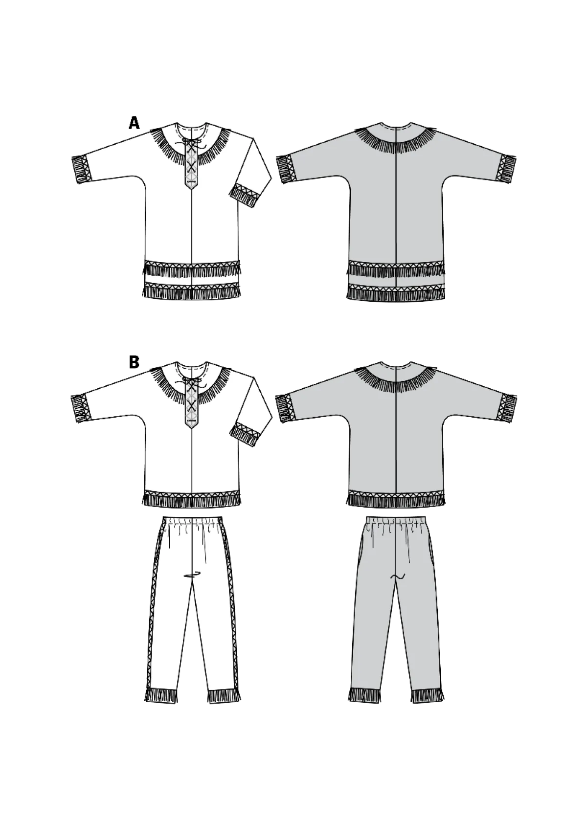Cartamodelli Burda Neonati|Bambini>INDIANI