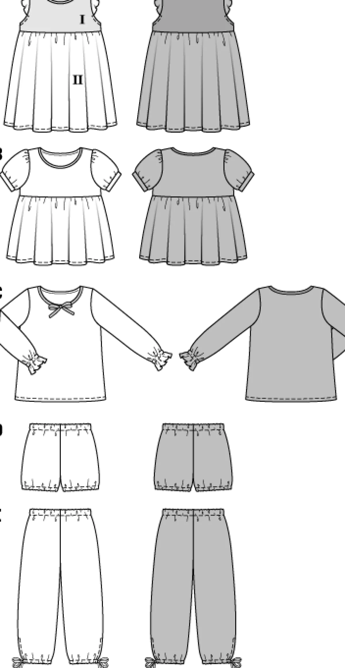 Cartamodelli Burda Neonati|Bambini>indumenti da notte