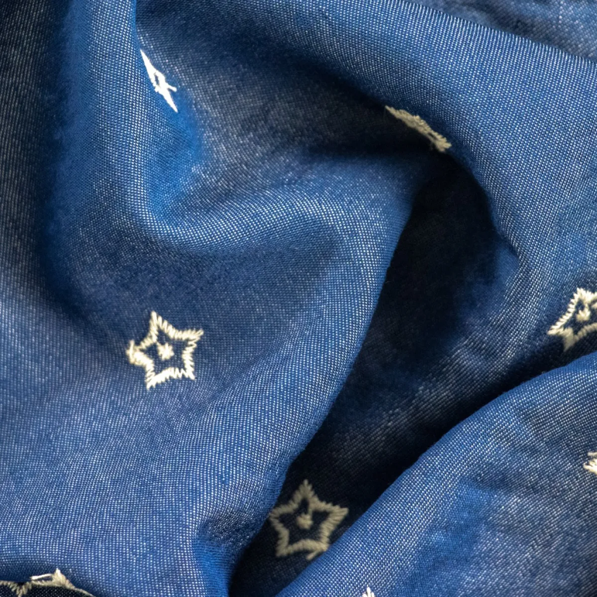 Giesse Scampoli Pizzi E Tessuti Ricamati>JEANS RICAMATO STELLA