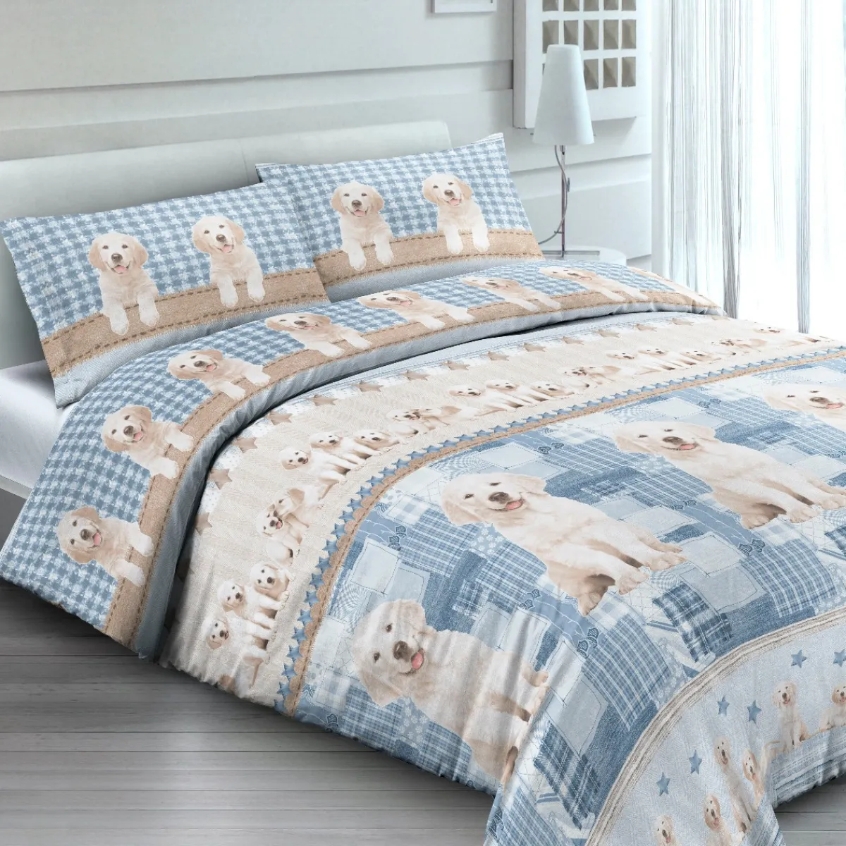 Giesse Scampoli Lenzuola Fantasia>LENZUOLA MODA STELLA CANI