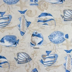 Giesse Scampoli Tovaglie Fantasia>LONETA BLUE FISH