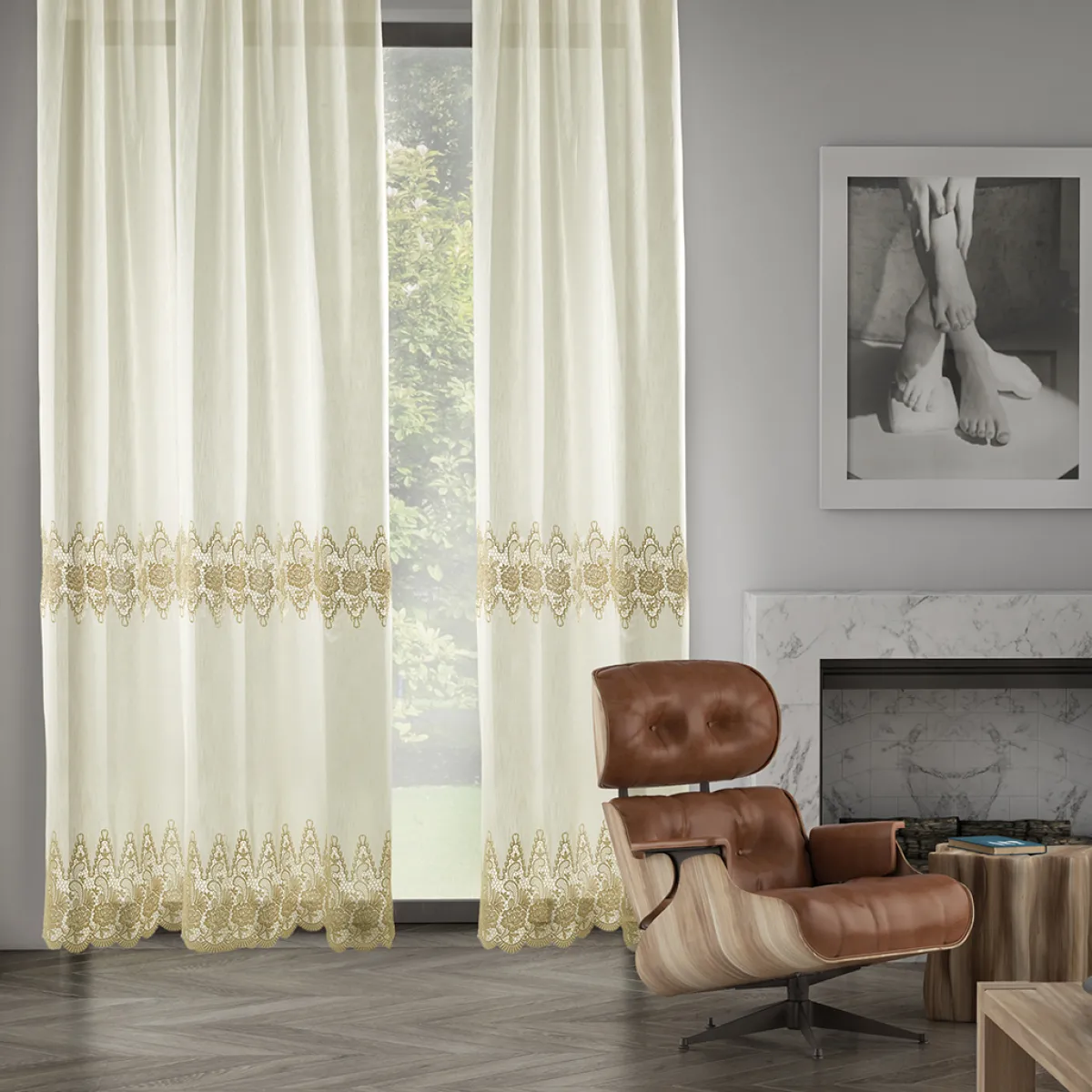 Giesse Scampoli Tende Classiche>MACRAMÈ BARBA TENDA DOPPIA BALZA MACRAME'