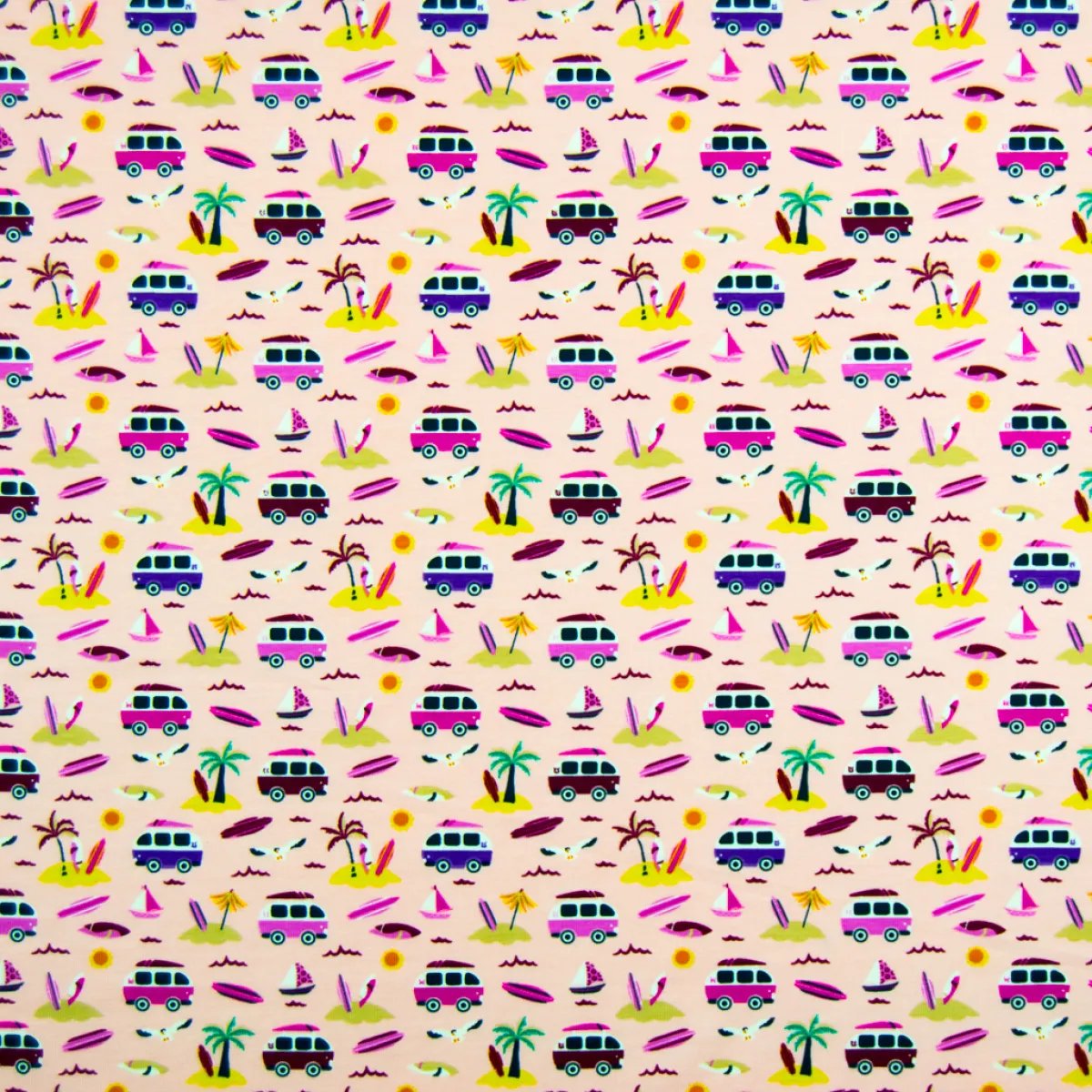 Bambino Giesse Scampoli Maglia E Jersey|Felpa E Jersey Fantasia>MAGLINA FANTASIA TOYS CAMPER E PALME