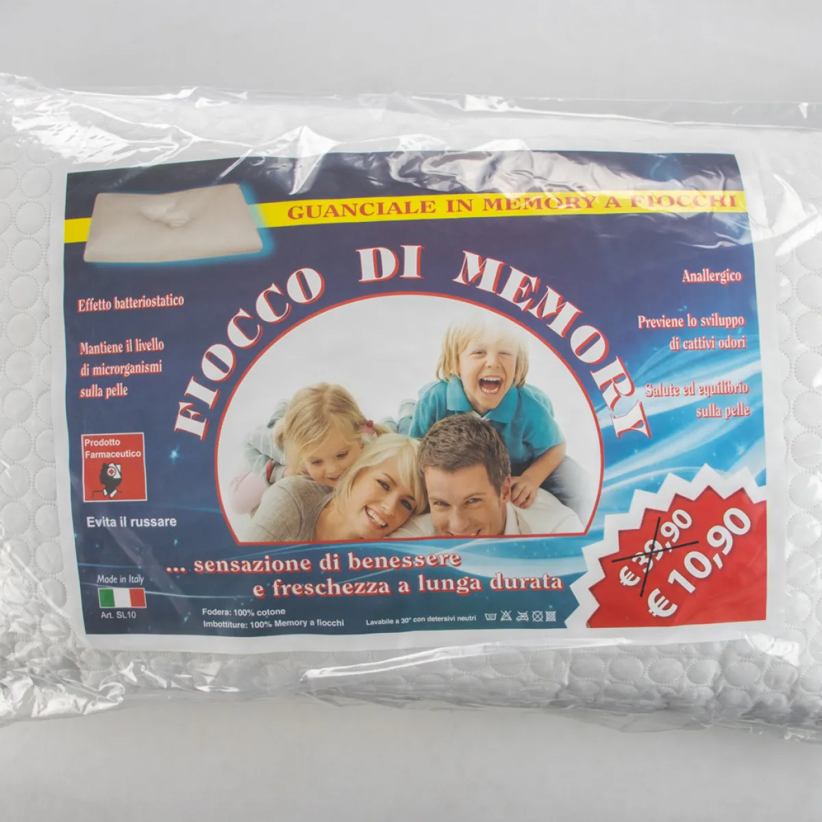 Giesse Scampoli Lenzuola Tinta Unita|Pannelli Per Cuscini>MEMORY GUANCIALE