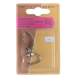 Giesse Scampoli Accessori Per Borse E Bigiotteria|Cerniere & Accessori>MOSCHETTONE 1 PZ 20 MM