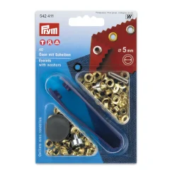 Giesse Scampoli Accessori Per Borse E Bigiotteria>Occhielli con rondelle ottone 5mm oro