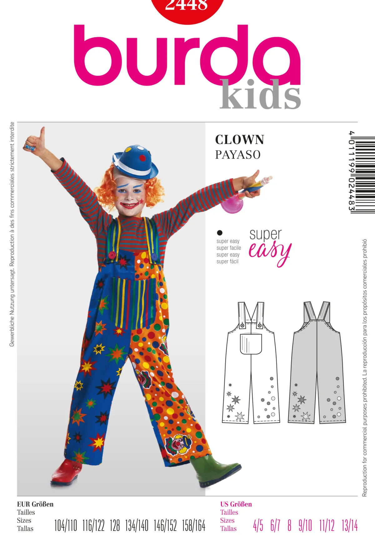 Cartamodelli Burda Neonati|Bambini>pagliaccio