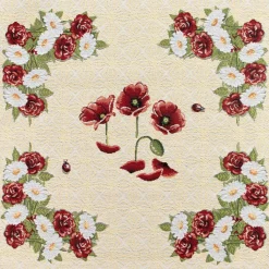 Giesse Scampoli Pannelli Per Cuscini>PANNELLI 47X47 CM PAPAVERO E MARGHERITE