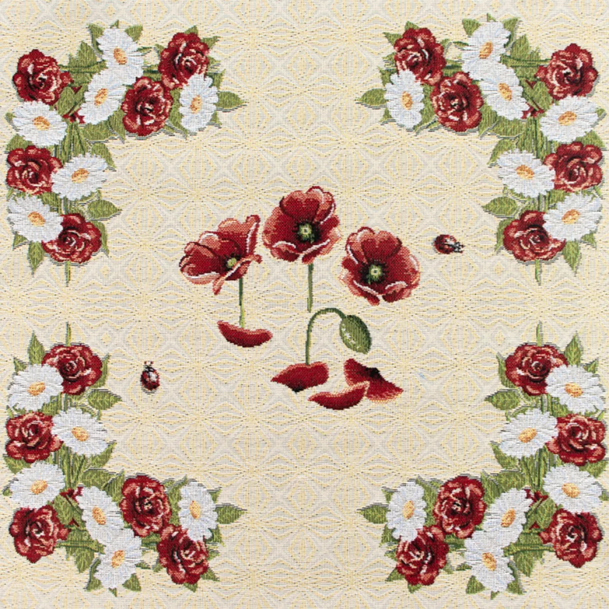 Giesse Scampoli Pannelli Per Cuscini>PANNELLI 47X47 CM PAPAVERO E MARGHERITE