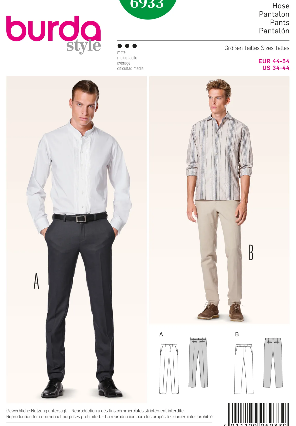 Uomo Cartamodelli Burda Uomo>pantaloni