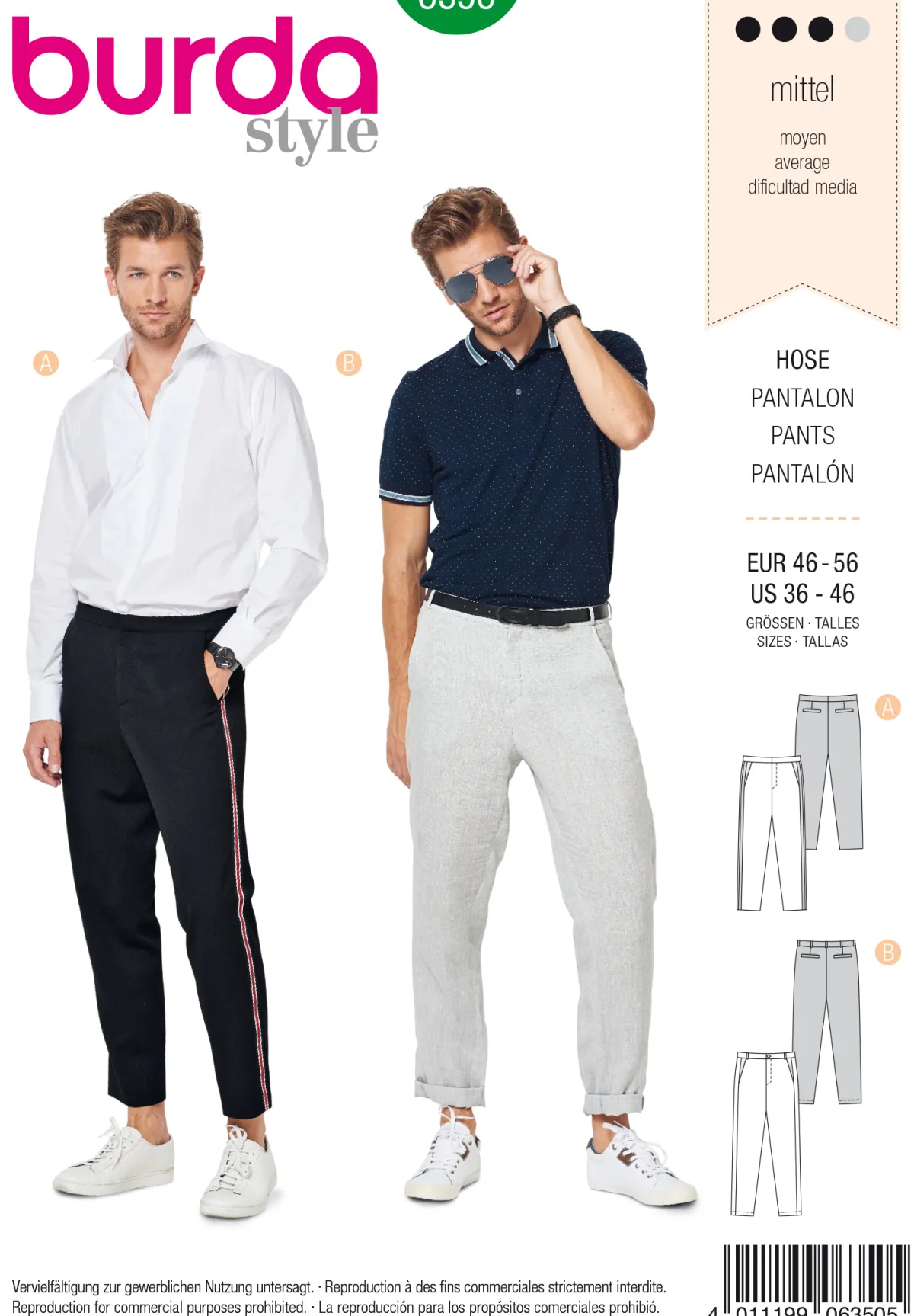 Uomo Cartamodelli Burda Uomo>pantaloni
