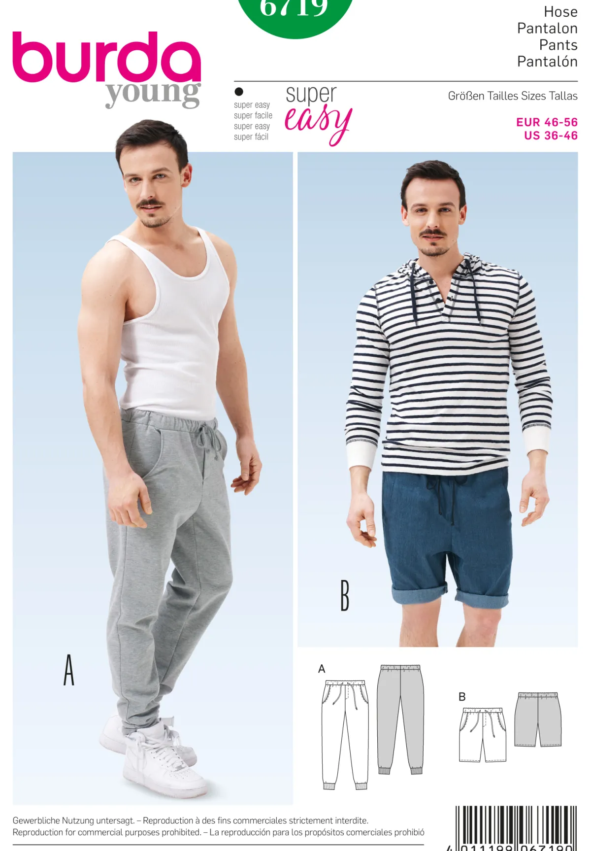 Uomo Cartamodelli Burda Uomo>pantaloni