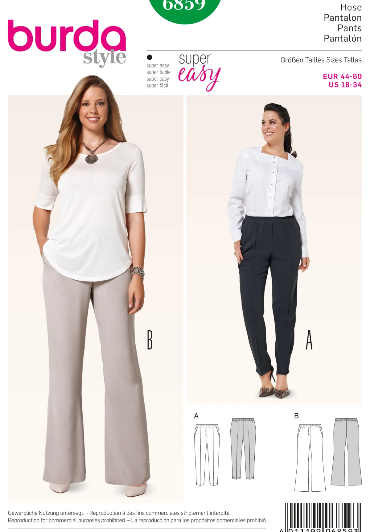 Cartamodelli Burda Taglie Forti>pantaloni