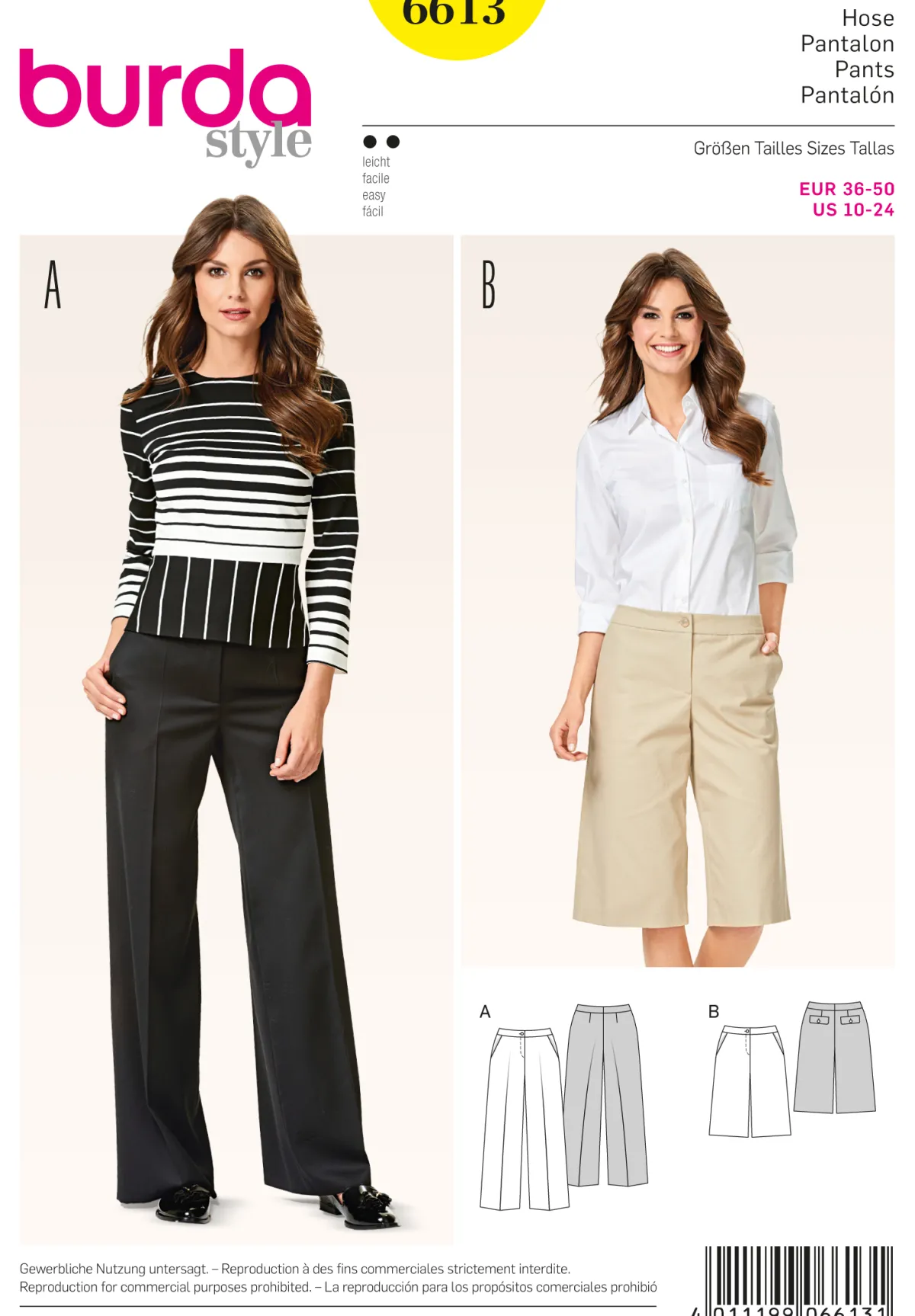 Cartamodelli Burda Pantaloni>pantaloni