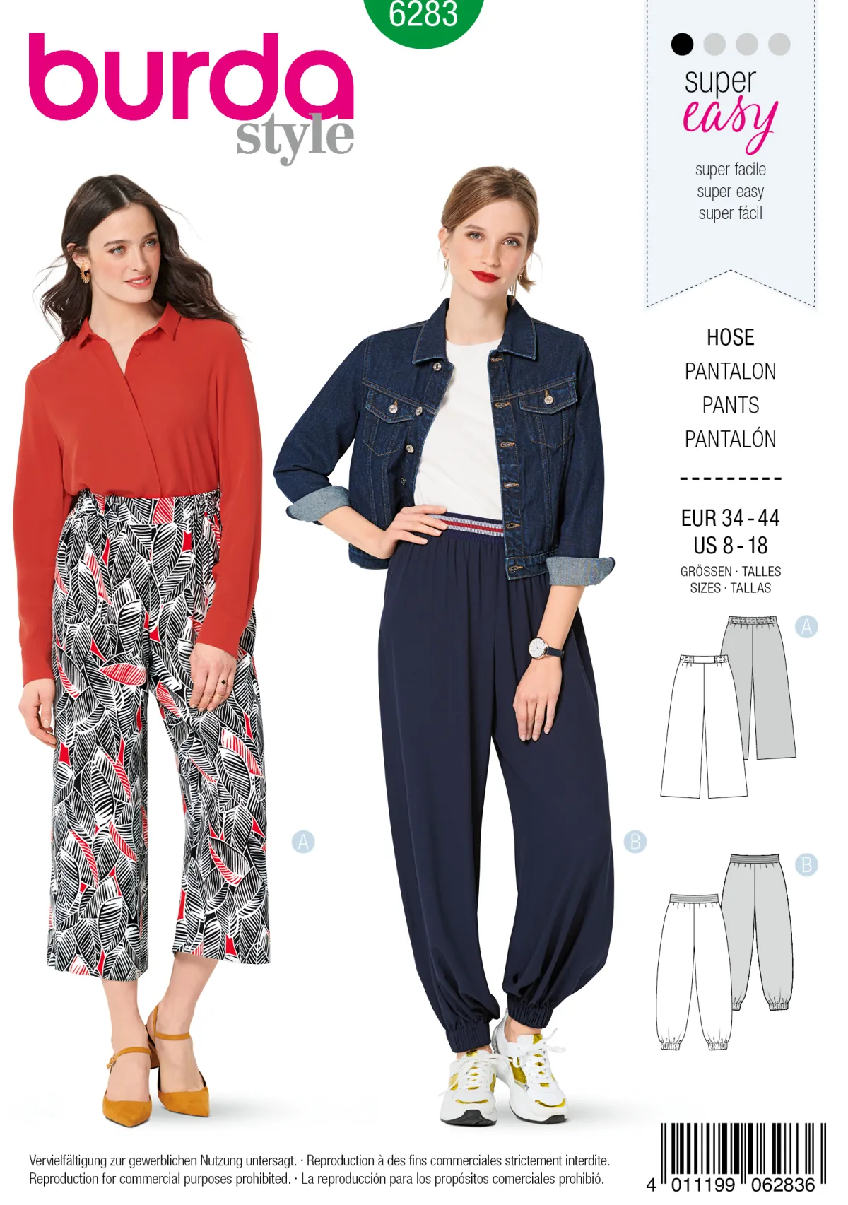 Cartamodelli Burda Abiti Per La Casa E Intimo|Pantaloni>PANTALONI - PANTALONI HAREM