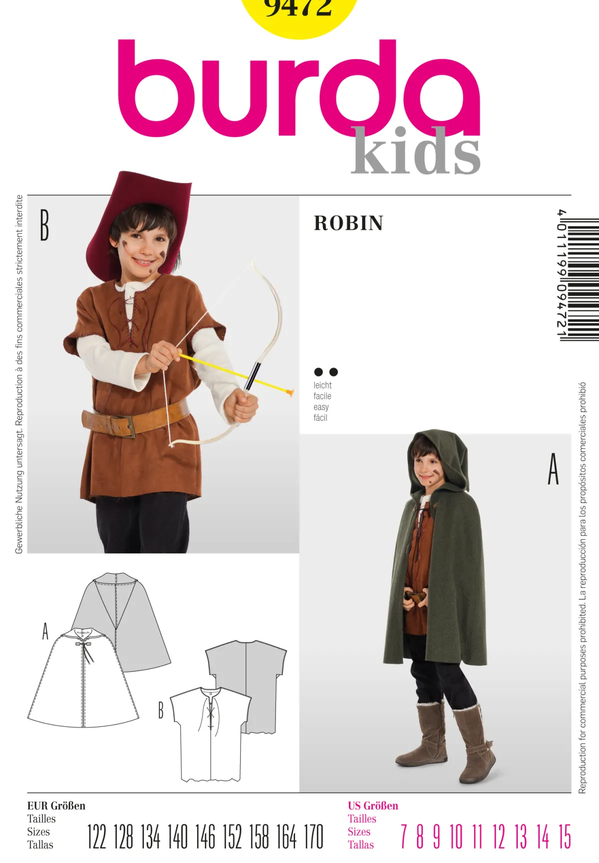 Cartamodelli Burda Neonati|Bambini>pettirosso