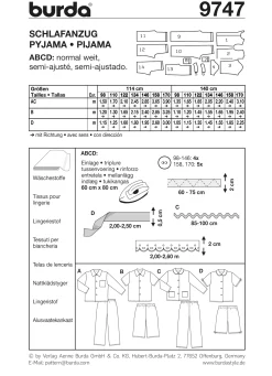 Cartamodelli Burda Neonati|Bambini>pigiama