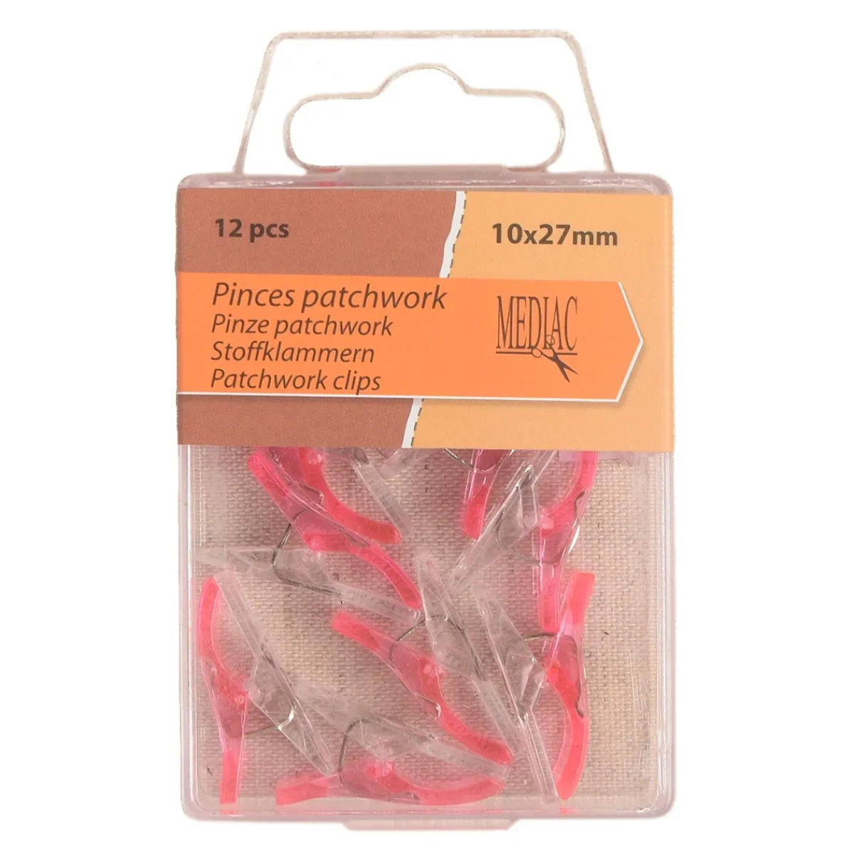Giesse Scampoli Accessori Per Il Cucito>Pinze patchwork 10x27 mm 12 pz