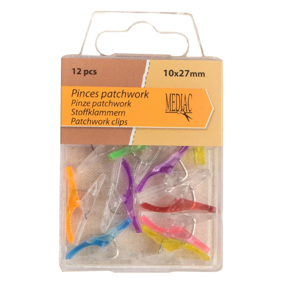 Giesse Scampoli Accessori Per Il Cucito>Pinze patchwork 10x27 mm 12 pz