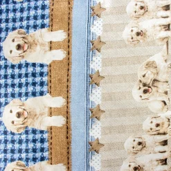 Bambino Giesse Scampoli Trapuntati|Cotone Piquet>PIQUET FANTASIA CANI