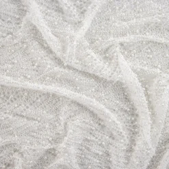Giesse Scampoli Tessuti In Pizzo>PIZZO MACRAME CON PERLINE IACOPEN SPOSA