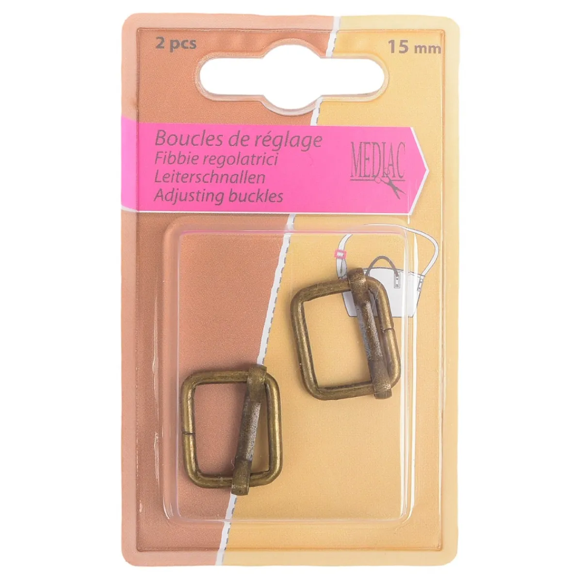 Giesse Scampoli Accessori Per Borse E Bigiotteria>REGOLATORI 2PZ 15 MM