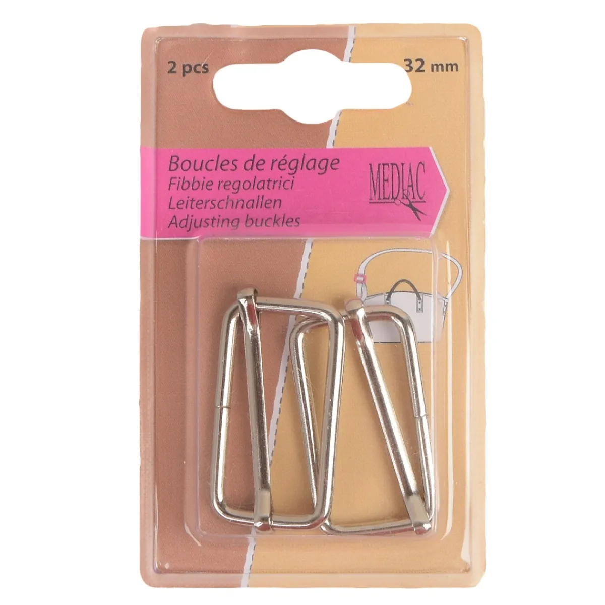 Giesse Scampoli Accessori Per Borse E Bigiotteria>REGOLATORI 2PZ 32 MM
