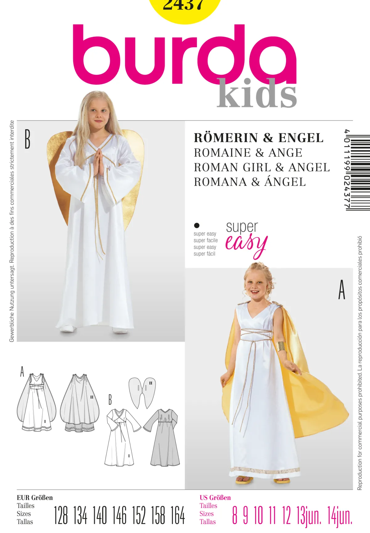 Cartamodelli Burda Neonati|Bambini>Romano, angelo