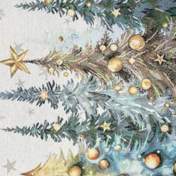 Giesse Scampoli Tovaglie Fantasia>RUNNER PIAZZATO 40X100 BOSCO NATALE