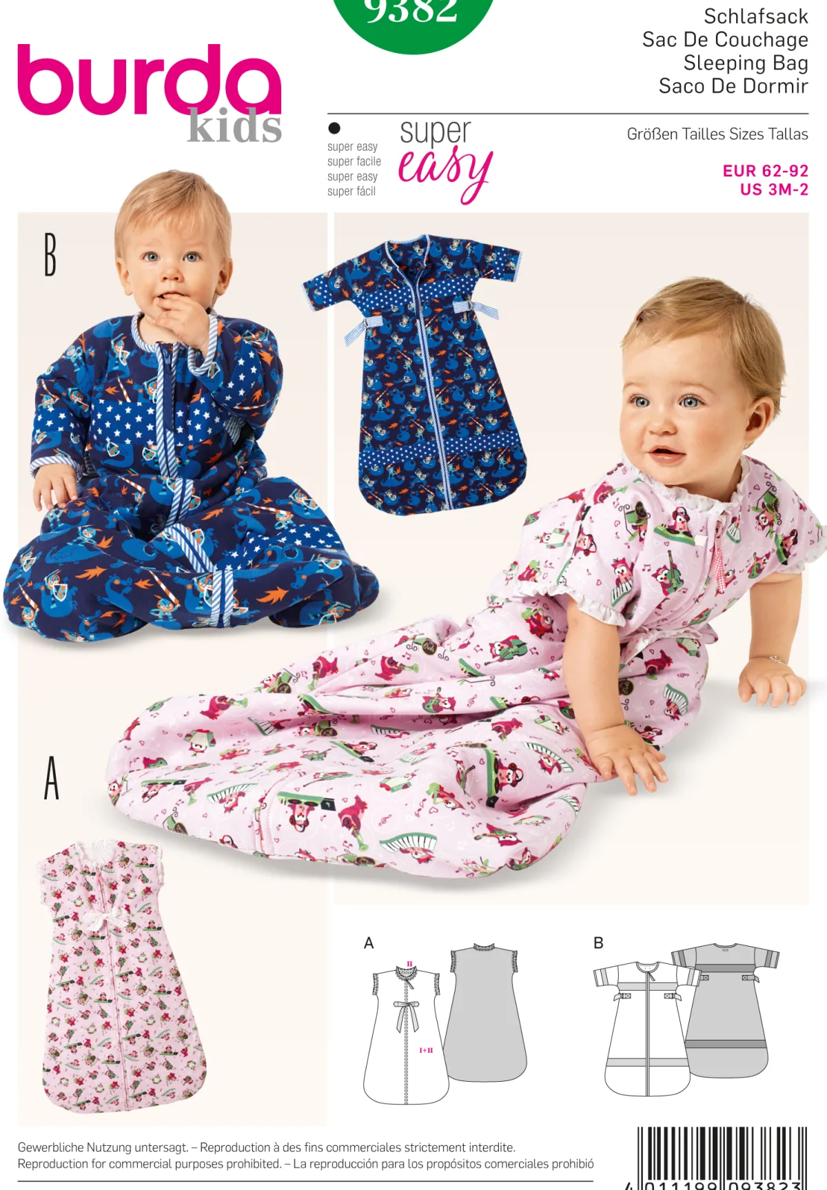 Cartamodelli Burda Neonati|Bambini>sacco a pelo