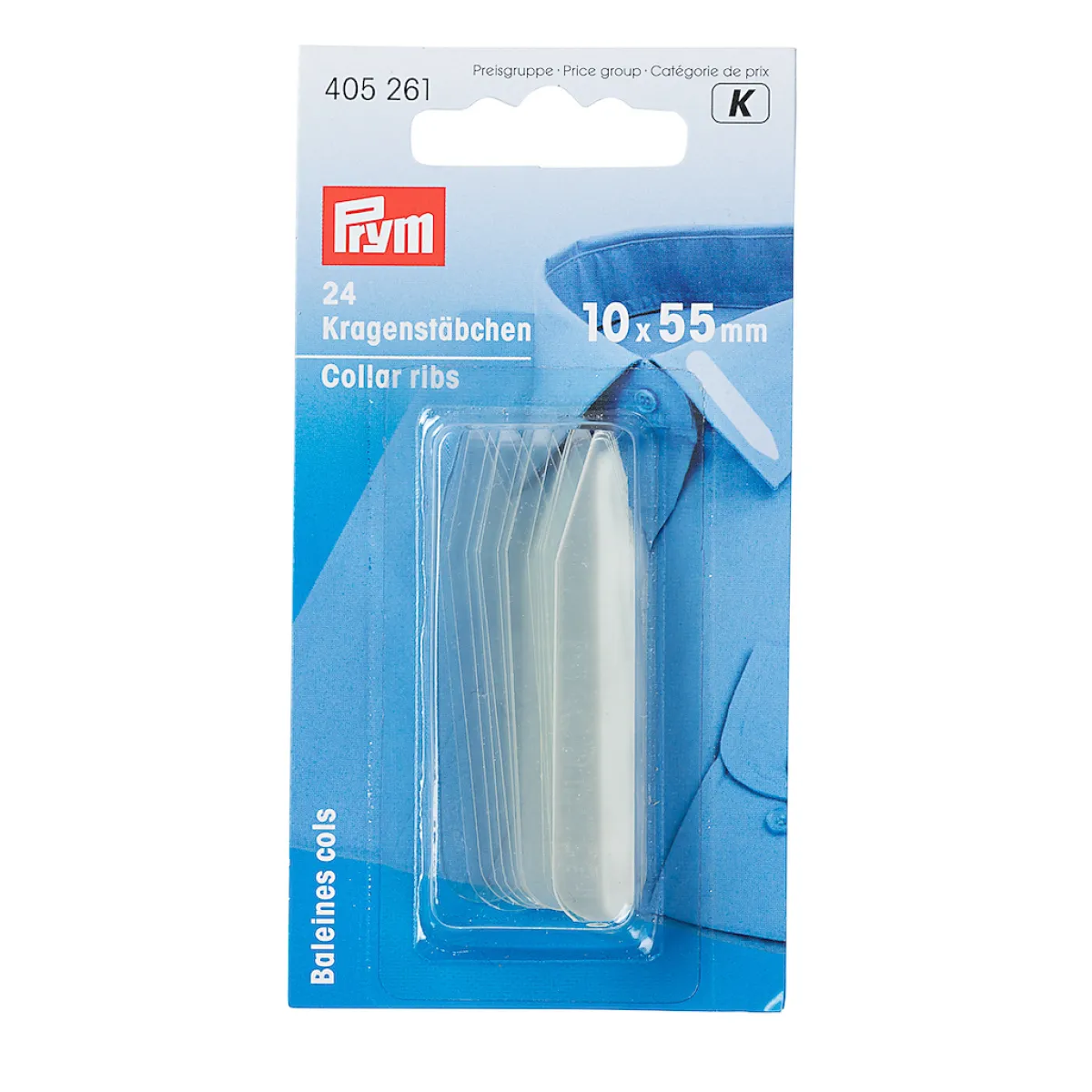 Giesse Scampoli Chiusure Ed Accessori Intimo>Stecca colletti 10x55mm trasparente