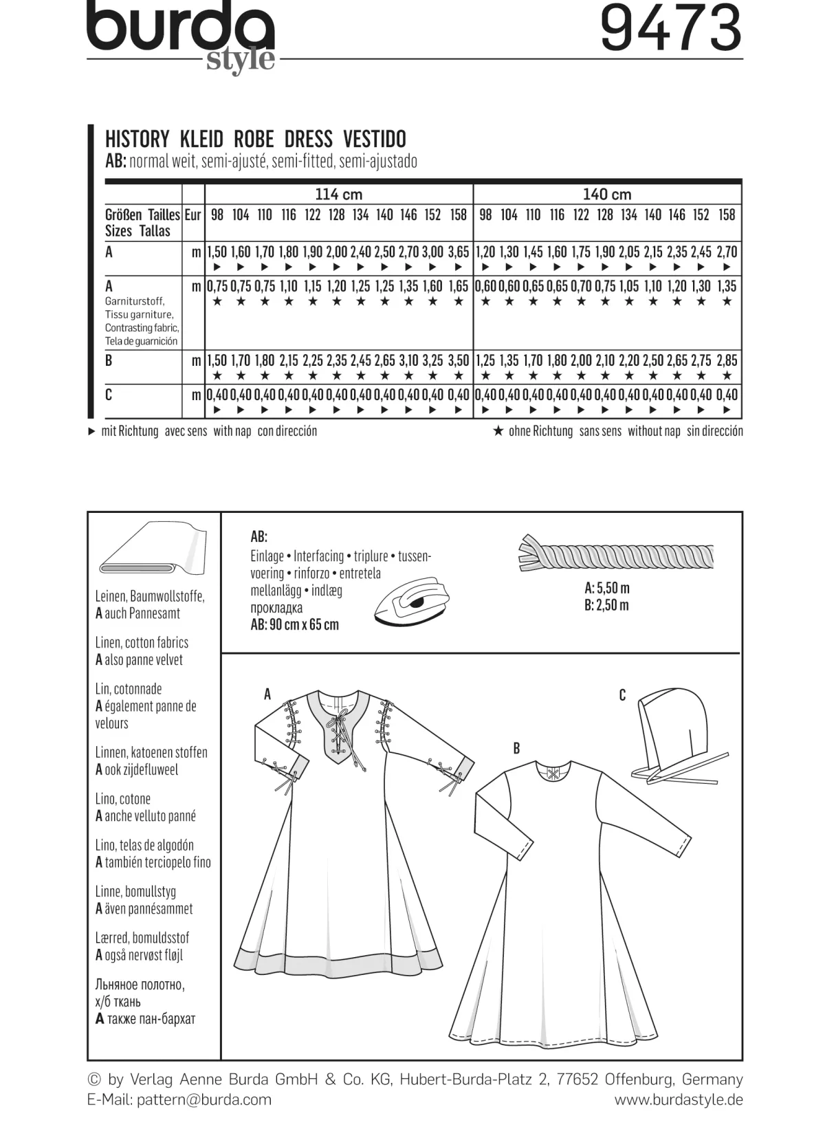Cartamodelli Burda Neonati|Bambini>Storia del vestito