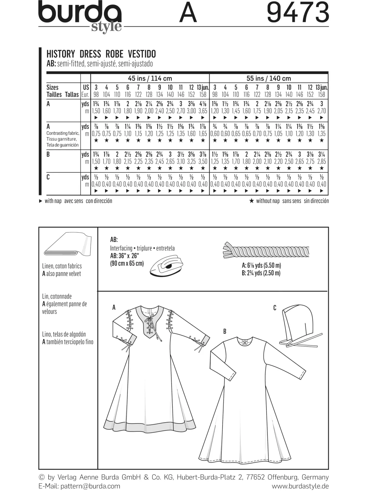 Cartamodelli Burda Neonati|Bambini>Storia del vestito