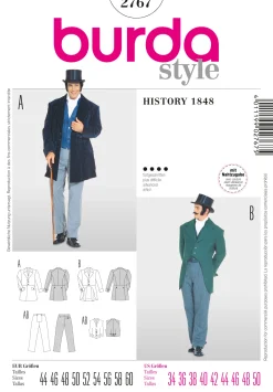 Cartamodelli Burda Costumi Per Spettacoli E Carnevale>Storia 1848 uomo