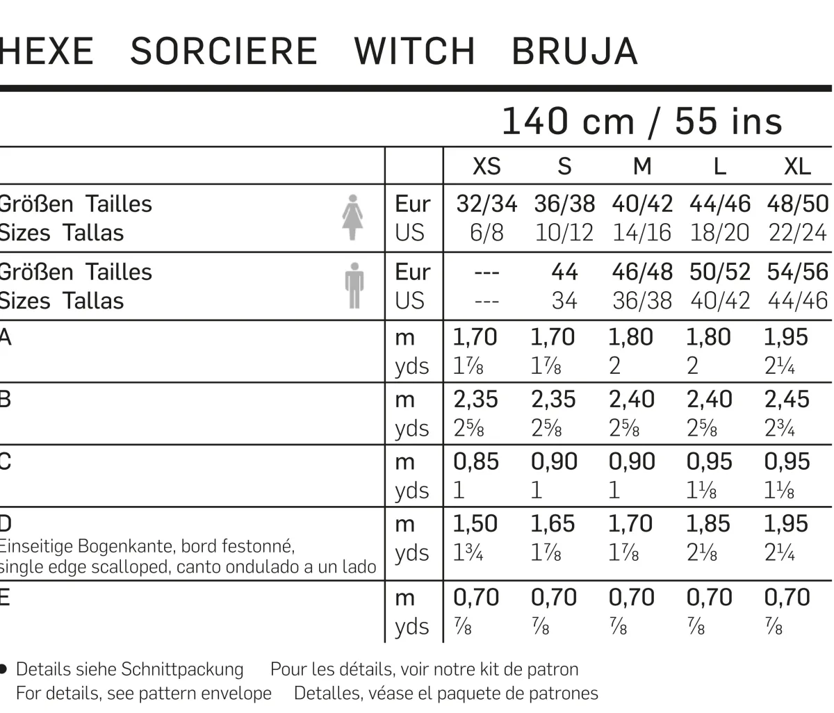 Cartamodelli Burda Costumi Per Spettacoli E Carnevale>strega