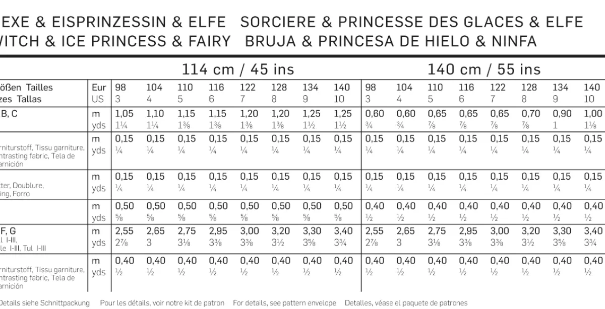 Cartamodelli Burda Neonati|Bambini>Strega, principessa del ghiaccio