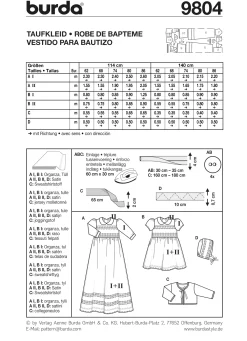 Cartamodelli Burda Neonati|Bambini>Taufkleid