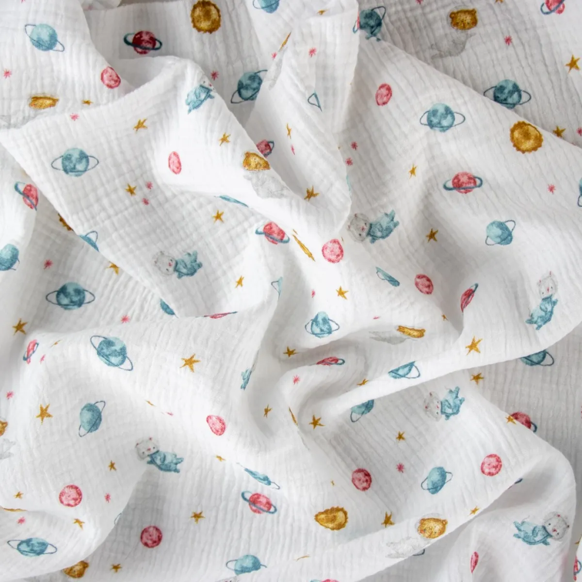 Bambino Giesse Scampoli Tessuti In Cotone|Fantasie Moda>TELA INDIANA FANTASIA SATELLITI