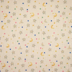 Bambino Giesse Scampoli Tessuti In Cotone|Fantasie Moda>TELA INDIANA FANTASIA STELLE E LUNE