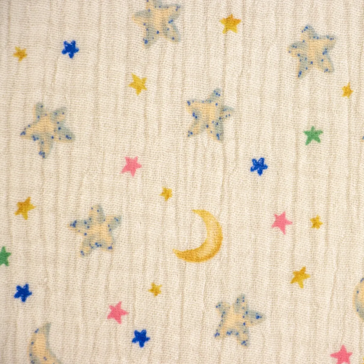Bambino Giesse Scampoli Tessuti In Cotone|Fantasie Moda>TELA INDIANA FANTASIA STELLE E LUNE