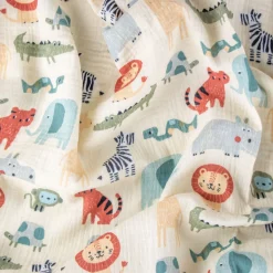 Bambino Giesse Scampoli Tessuti In Cotone|Fantasie Moda>TELA INDIANA FANTASIA ZOO
