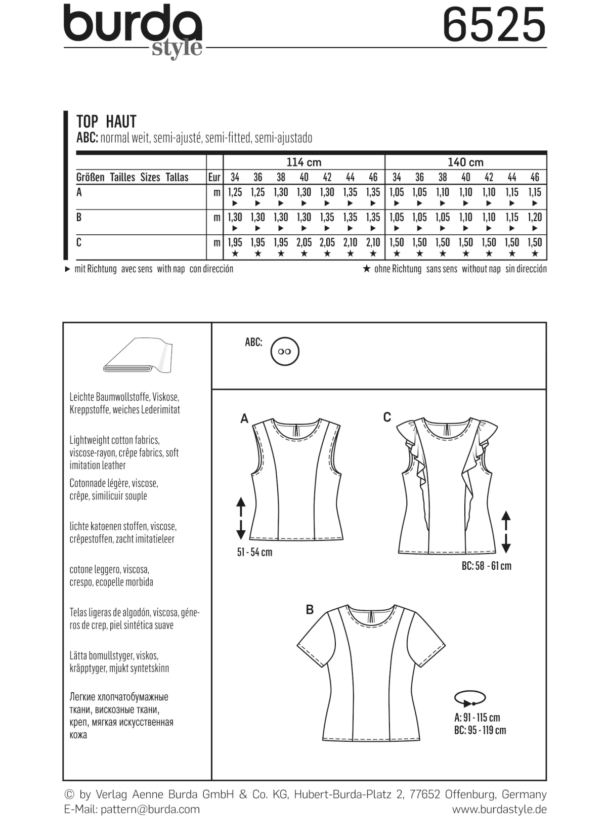 Cartamodelli Burda Top>top