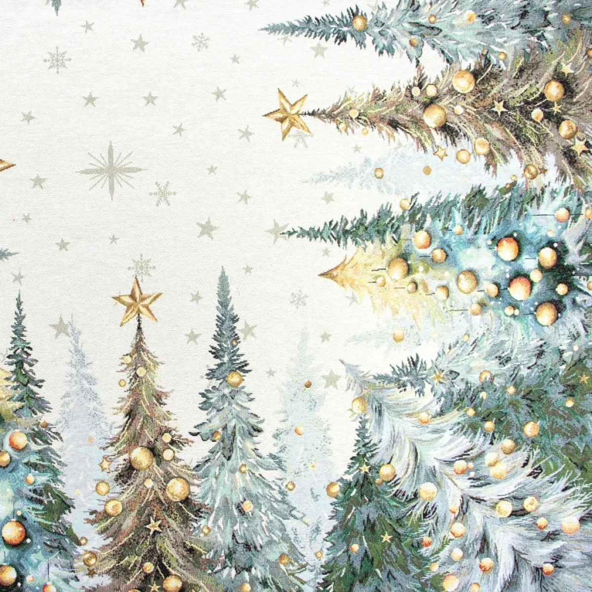 Giesse Scampoli Tovaglie Fantasia>Tovaglia piazzata 100x100 bosco Natale