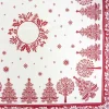 Giesse Scampoli Tovaglie Fantasia>Tovaglia piazzata 100x100 rosso Natale
