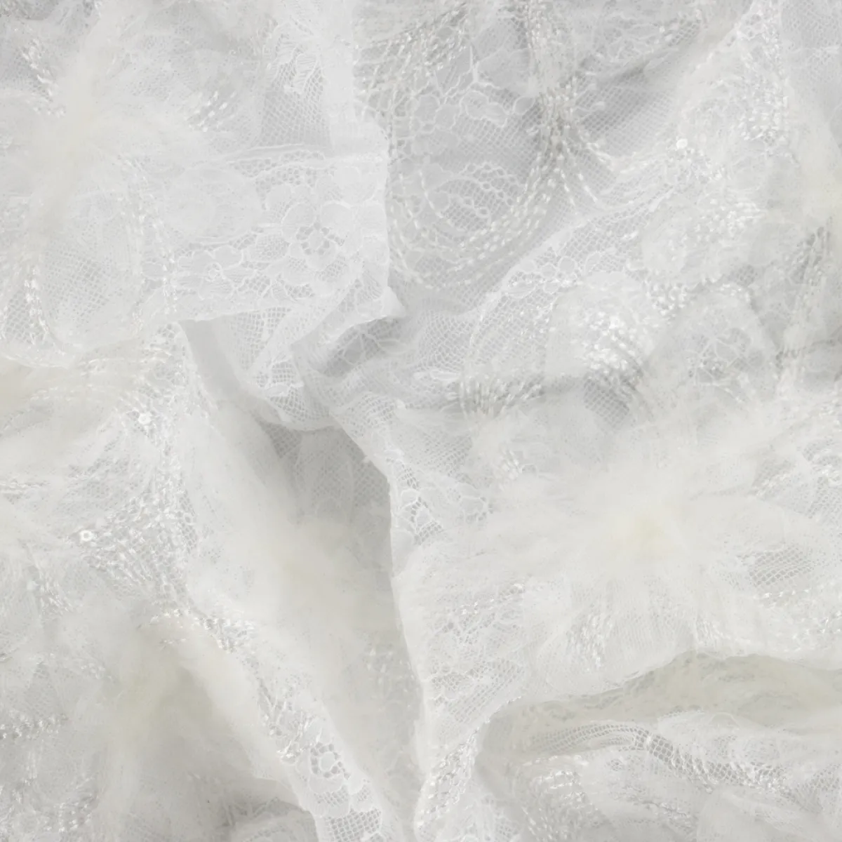 Giesse Scampoli Tessuti In Pizzo>TULLE APPLICATO MARNE SPOSA