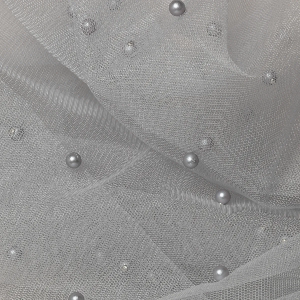 Giesse Scampoli Tulle & Tessuti Rete|Pizzi E Tessuti Ricamati>TULLE CON PERLINE NAVE