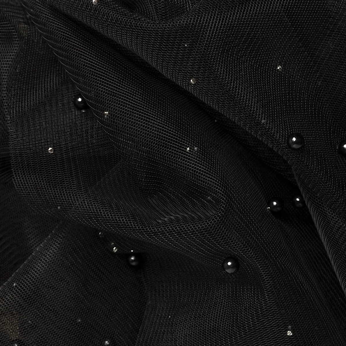 Giesse Scampoli Tulle & Tessuti Rete|Pizzi E Tessuti Ricamati>TULLE CON PERLINE NAVE