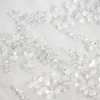 Giesse Scampoli Tessuti In Pizzo|Tessuti Tinta Unita>TULLE RICAMATO CON PERLINE LIMOGES SPOSA